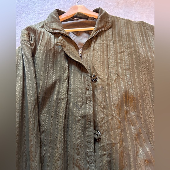 Vintage | Oversized olive green bomber-like jacket - Picture 6 of 8